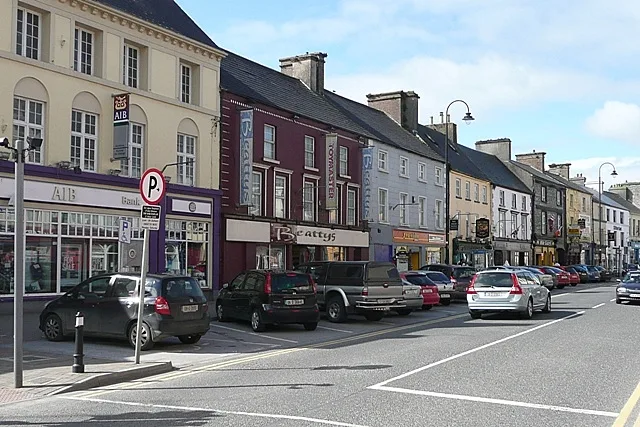 Main Street in Loughrea, County Galway.