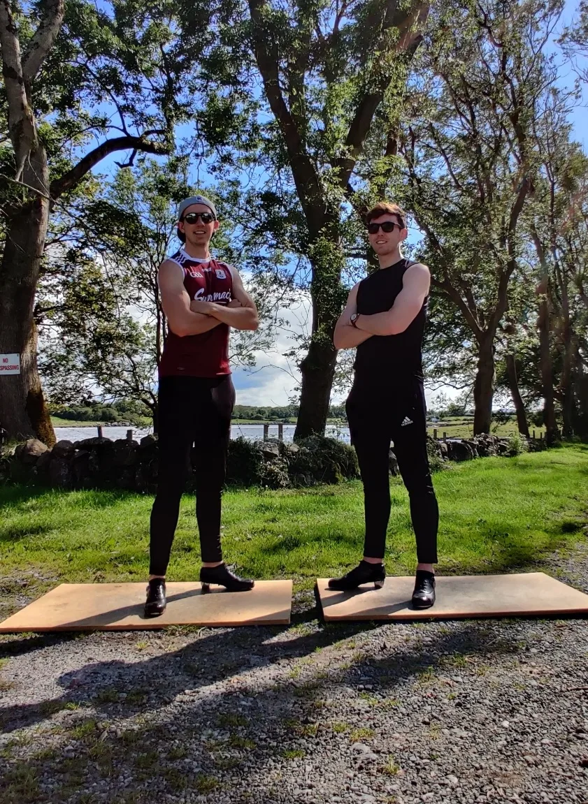 Michael and Matthew Gardiner together on a country lane outside Galway city.