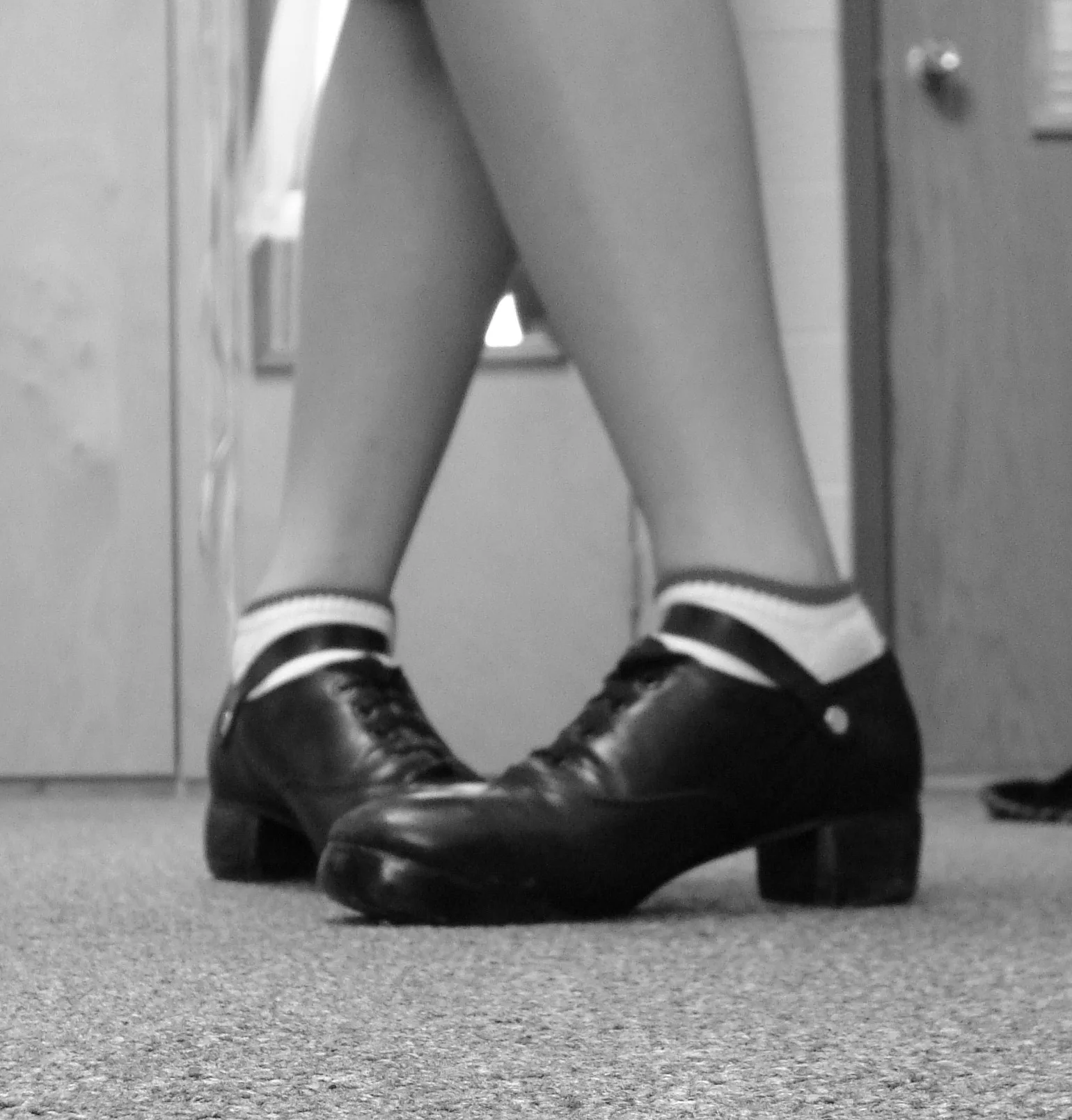 An Irish hard shoe, also known as a jig shoe.