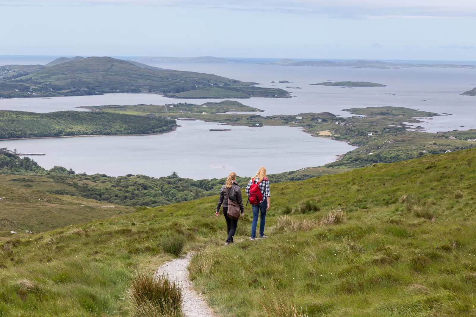 Ballynakill Harbour seen from Diamond Hill in Connemara National Park, County Galway.
