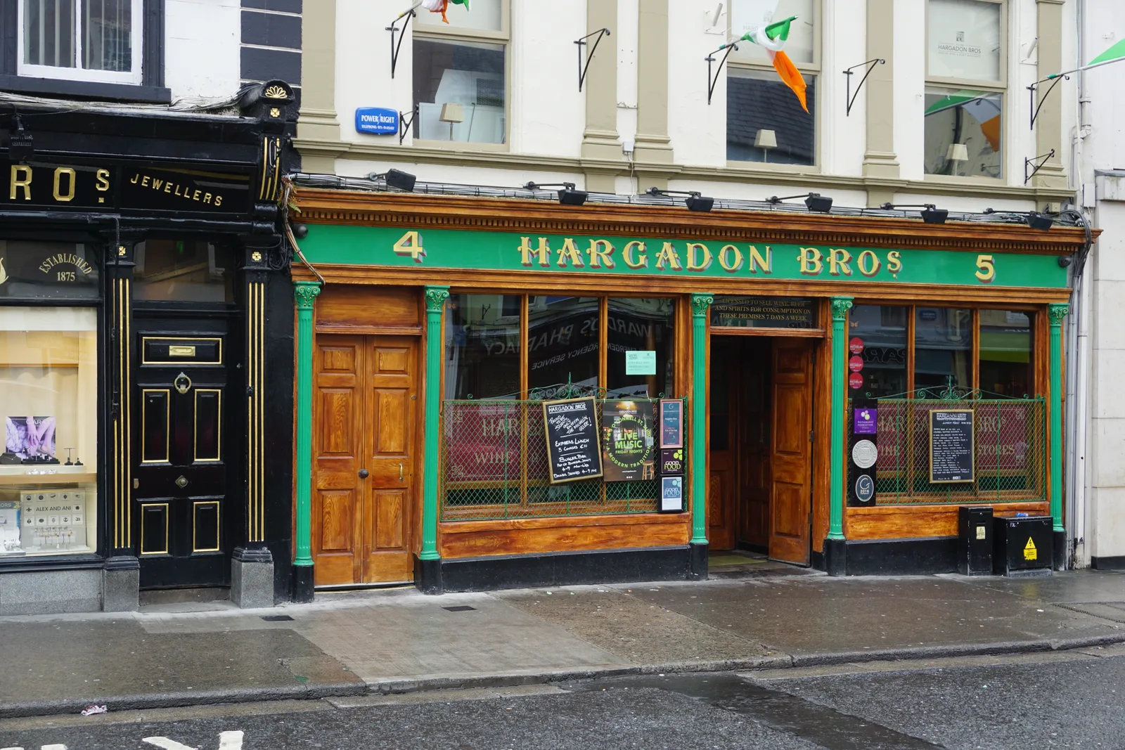 The Hargadon Bros pub frontage in Sligo.