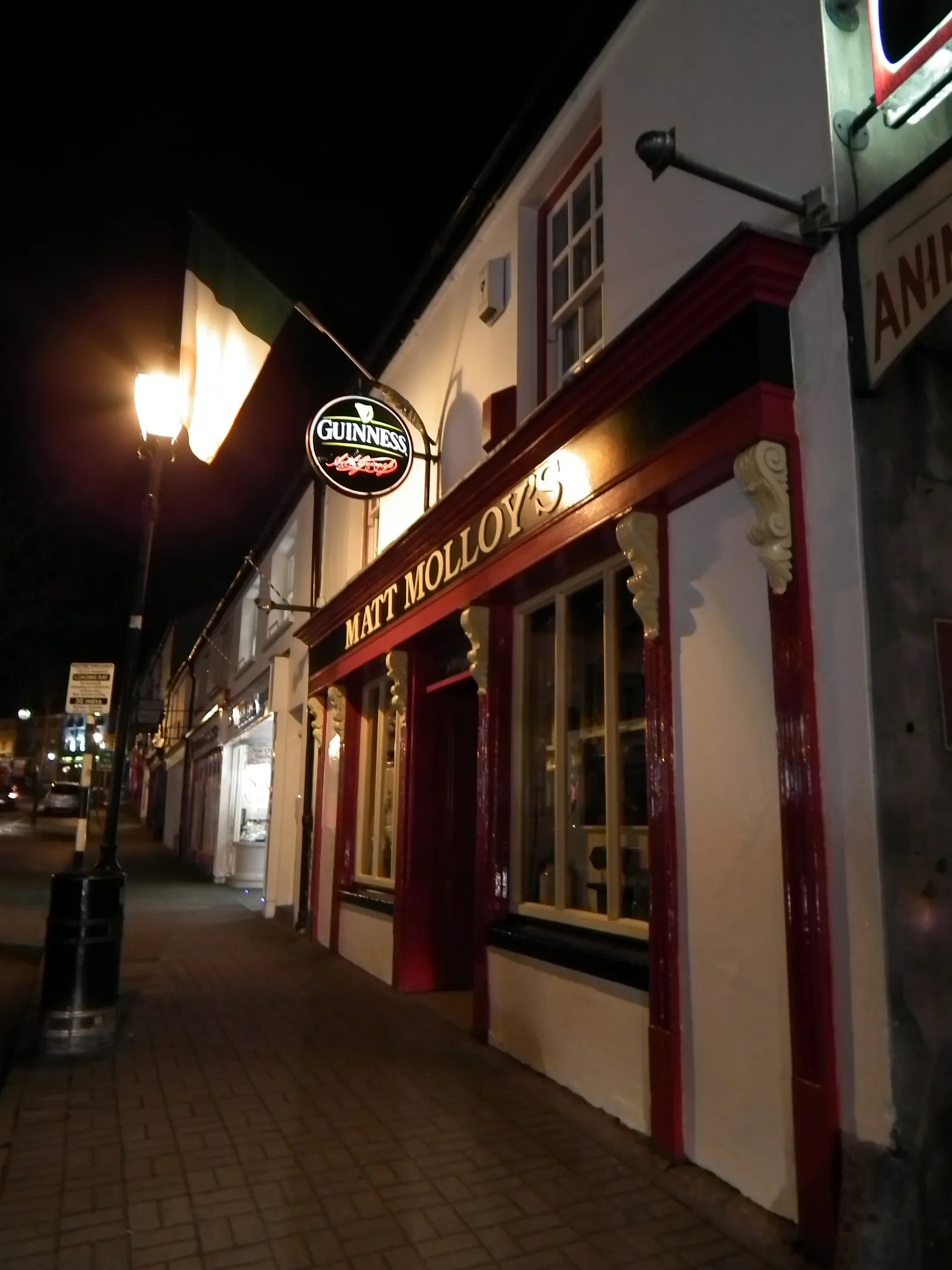 The frontage of Matt Molloy’s pub in Westport.