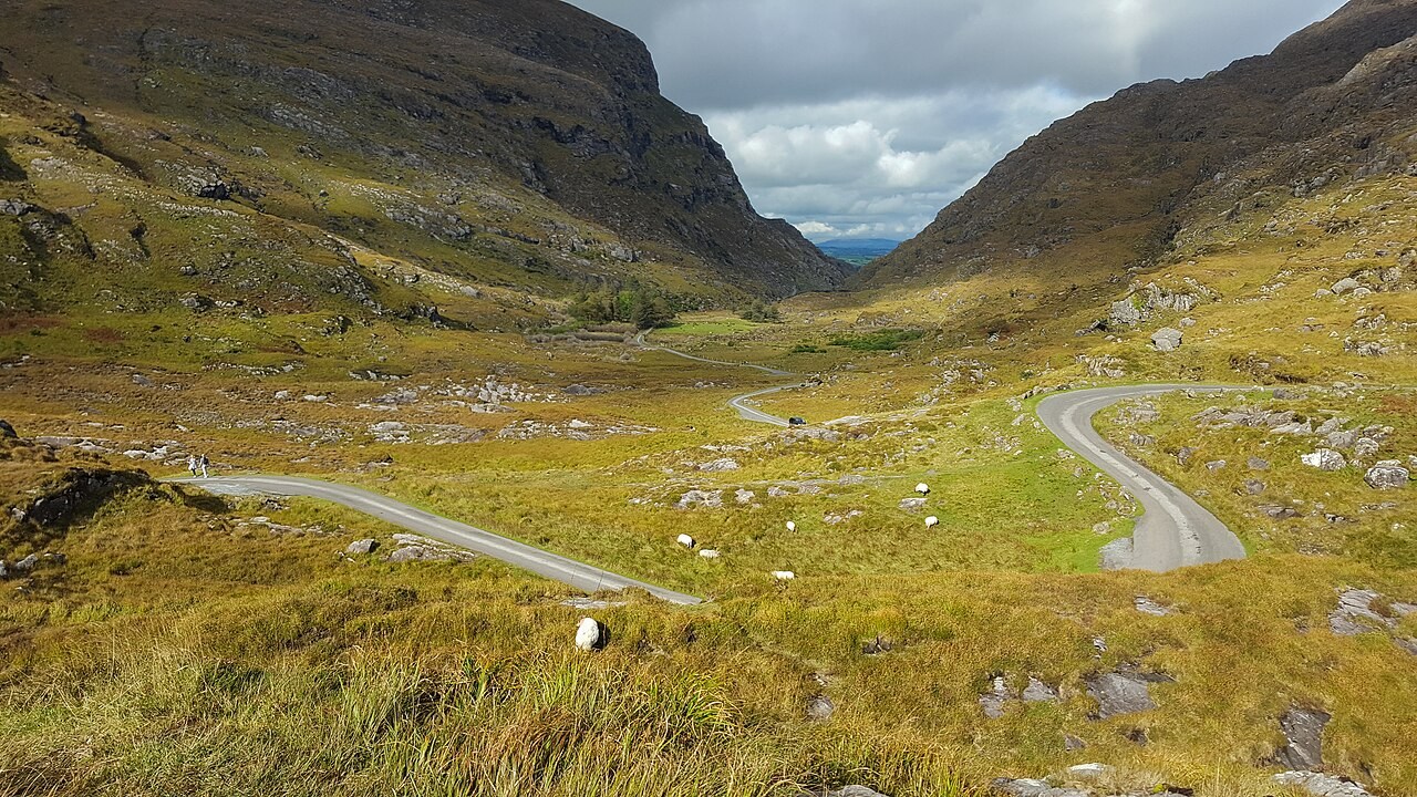 Mountain road through the Gap of Dunloe in Kerry